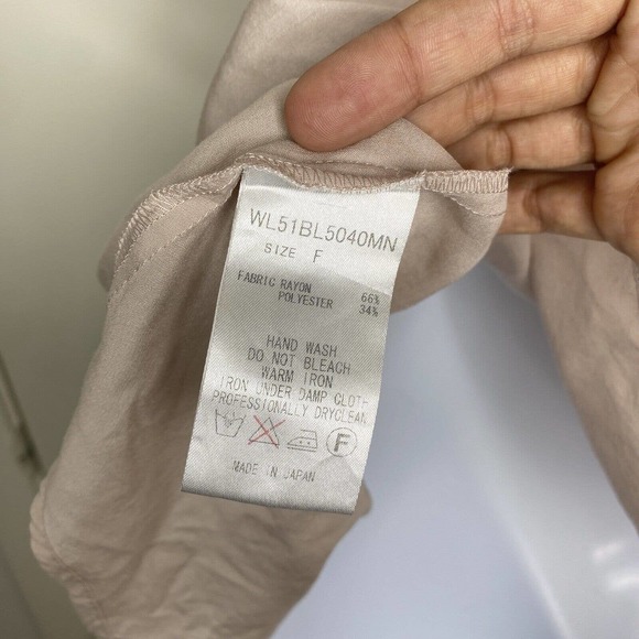 Nano Universe Womens Blouse Size F Made In Japan - Picture 10 of 11